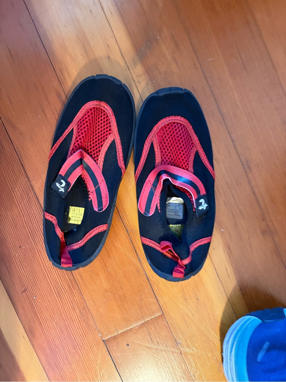 Kids Red and Black Water Shoes - Lightweight Slip-On